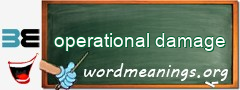 WordMeaning blackboard for operational damage